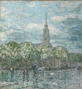 Childe Hassam Marks in the Bowery oil painting